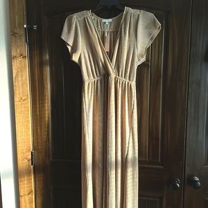 NWT Athena Maxi Dress - Large Gold